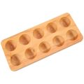 NAMUNY Egg Tray Wooden Egg Holder for Eggs Usable in Kitchen Refrigerator, or Countertop for Display or Storage, Holds 10 Eggs. 