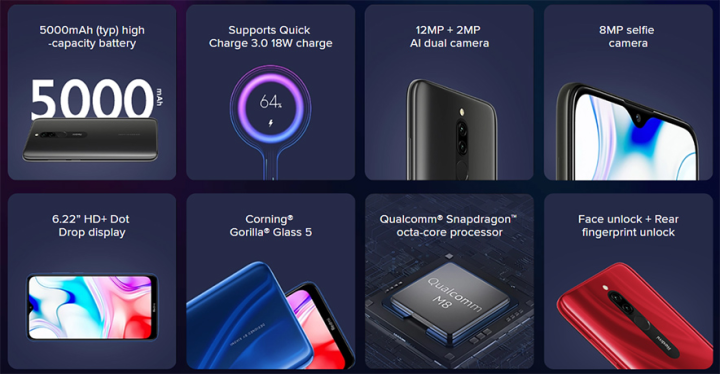 Xiaomi%20Redmi%208%20with%203GB%20RAM%2032GB%20ROM%20Brand%20New%206.22%20Inch%20Display%20Android%20Smartphone%20with%20Back%20cover,%20EU%20Adapter%20and%20Charger%20with%20Cable%20-%20Image%205