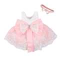 0-2Y Baby Girl Christmas Xmas Dress Princess Girls Cute Bowknot Party Gown Dresses The cotton content is greater than 50%. 