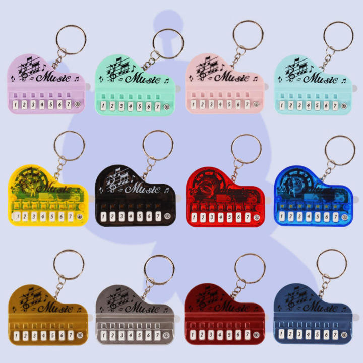 Lightweight Mini Piano Keychain Educational Miniature Key-Shaped Electronic Keyboard Cute Creative Portable Musical