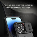 For iPhone 15 Pro Max Case with Slide Camera Cover Built in 360° Rotate Ring Stand Kickstand Full-Body Rugged Shockproof Protective Phone Cover. 