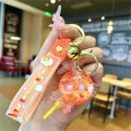 New Creative Lollipop key chain Cute Keychain Luxury Floating Cute Moving Liquid Key Ring for Women Bag Pendant Keyfob. 