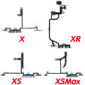 Volume Flex Replacement For iPhone X XR XS Max Volume Control Mute Button Switch Flex Cable With Metal Brackets. 