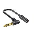 Mixer Cord Right Angle Right Angle 6.35mm Male Extension 6.35mm Male To Female TRS Stereo Cable Audio Cord /4 Inch TS Mono Jack 90 Degree /4 Inch 6.35mm Stereo Guitar Cable Bass. 