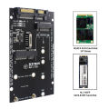 M.2 NGFF mSATA SSD To SATA3.0 Adapter 2 In 1 SSD Converter Card For PC Laptop. 