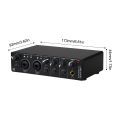 USB Audio Interface Sound Card RHM 2 In 2 Out Audio Interface Sound Board MD22-5 - black. 