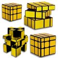 Moyu Meilong Mirror Gold and Silver Rubik Cube 3x3x3 Magic Speed Professional Puzzle Educational Puzzle Toys Magic Cubes For Kids Children. 