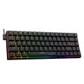 E-YOOSO Z686 RGB Mini slim 60% Mechanical Gaming Wired Keyboard All Keys Anti-ghosting Hot Swappable Red Switch 68 Keys for Compute PC Laptop with Software and free 5 red switches. 