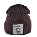 Knitted Beanies Hat Men Women Streetwear Hip Hop Skullies Beanies With Patch Boys Girls Knitting Solid Color Bonnet Hats Cap. 