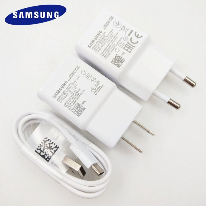 【New Samsung EP-TA200 EU US Fast Charger Quick Travel Adapter 120cm USB Type C Cable For Galaxy S10 S10E A21S M31S A12 A20S