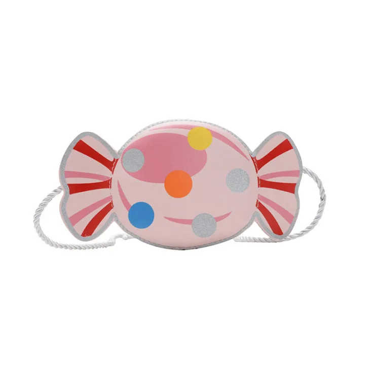 Candy Shaped Baby Bag Cartoon Children Shoulder Bag Purse Pu Leather Kids Crossbody Messenger Bags For Girls Baby Accessories