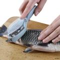 Practical scaling tool with cover for killing fish manual kitchen tool scaling knife fish scale scraper kitchen accessories. 