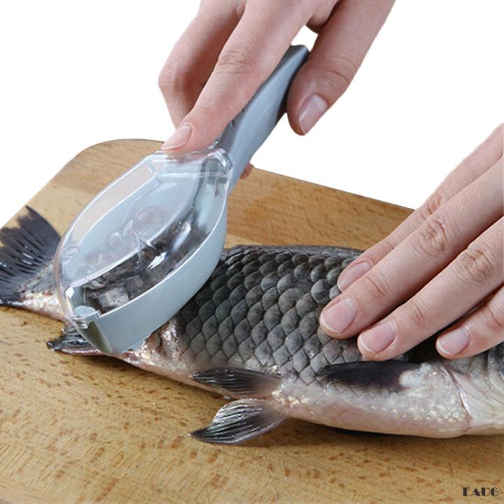 Practical scaling tool with cover for killing fish manual kitchen tool scaling knife fish scale scraper kitchen accessories