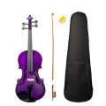 Lark Violin - Purple Colour 4/4 Full Size Basswood Acoustic Violin Fiddle Kits with Case & Bow & Rosin. 