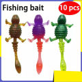 bellylady 10pcs Silicone Soft  Baits Fishing Lures Gecko Tortoise Softworm Bionic Artifical Bait. 