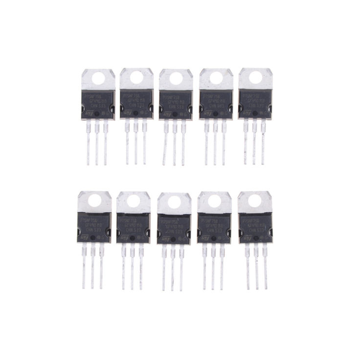 10 Transistors P75NF75 (STP75NF75) TO-220 - Marque ST Originale, Lot Neuf