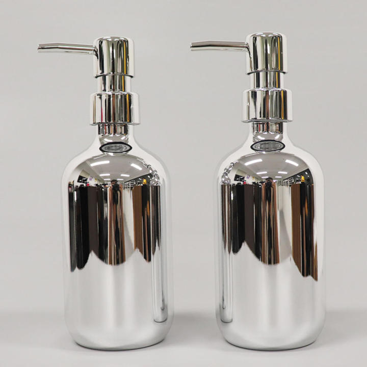500ml shampoo bottle Sleek Leak-proof Plastic Electroplating bottle Portable Sub-bottling PET bottle for Bathroom Shower