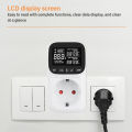Yieryi Digital Temperature Controller Socket Outlet EU Plug Thermostat With Timer Sensor Probe Heating Cooling Switch for Aquaculture, Greenhouse, Incubator, Fish Tank (Black Backlight). 