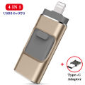 4 in 1 HD USB Stick 3.0 Flash Stick for iPhone/Android Type C Usb Key OTG Pendrive 128 GB 64 GB 32 GB 16GB Mini Pen Drive. 