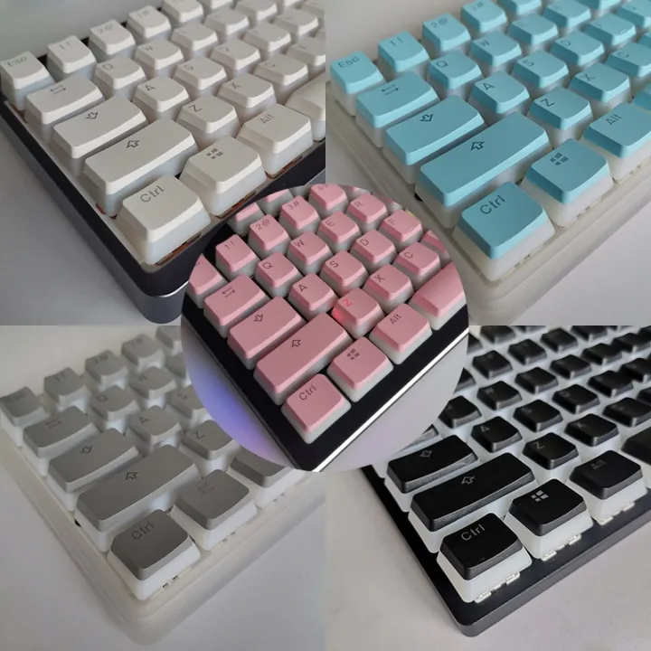 Game%20Translucent%20Keycap%20for%20Mechanical%20Keycap%20Pink%20Double%20Shot%20Black%20Set%20Pudding%20Keycaps%20-%20Image%207
