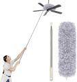Microfiber Feather Duster with Mop Hanger - Extendable and Bendable with Long Extension Pole, Washable for Ceiling Cleaner with Long Handle. 