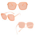 Rice Nail Square Sunglasses Round Face Ladies Anti-ultraviolet Sunglasses Wild Jelly Sunglasses Uv400. 