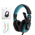 Canleen CT-770 Gaming Stereo Headphone 3.5mm Jack Wired With Mic High-Quality Bass Sound Comfortable Wearing Ear Cushion Durable Blue On-Ear Gaming Headphone. 