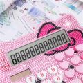 SMASHS Office Cute Hello KT Pink Luxury Cartoon Calculator Electronic Calculator Solar Calculdora Diamond Calculator. 
