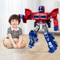 Boy Toy Inertia Driving Truck Robot Primary School Gift War Police Autobots Deformation Reverse Car. 