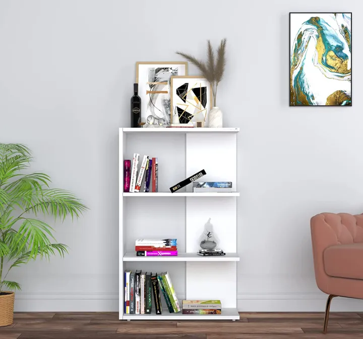 VTEC%20Home%20Floor%20Standing%20Bookcase%20/%203%20Tier%20Bookshelf%20%20/%20Storage%20Cabinet%20for%20Living%20Room,%20Bedroom,%20Office%20-%20BS400%20-%20Image%202