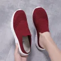 【ZOSR】Comfortable Walking Shoes Baotou Half Slippers Ladies Casual Shoes Summer Outside Penetration Air Fly Woven Mesh Sandals Fashion All-match Lazy Trend Slippers Large Size Women’s Shoes. 