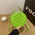 Round Crossbody Bag Fashion Designer Solid Color Handbag Zippered Small Shoulder Bag for Casual Fashion Accessory Women Messenger Bag Girl Female. 