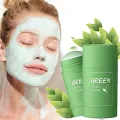 Natural Green Tea Mask Stick Deep Cleansing Oil Control Anti Acne Moisturizing Refreshing Lazy Solid Mask Green Tea Mask Stick (Shopme). 
