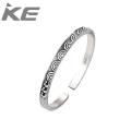 925 Sterling Silver Vintage Handmade Couples Bracelets New Fashion Simple Thai Silver Birthday Jewelry Gifts for Women. 