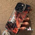 Trend Brand Anime Demon Slayer Case Compatible for IPhone 16 7Plus 11 14 13 15 12 Pro Max X XR XS Max 8 7 Plus SE 2020 Creative Cool Cartoon Couple Luxury Plating Metal Lens Soft Cover. 