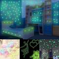 Moons + 100 Pieces Star Stickers High Quality 3D Light Emitting Stars - Radium Luminous Stars. 