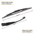 2 Set Car Accessories: 1 Set Rear Windshield Wiper Arm Set & 1 Set Rear Window Wiper Blade Windshield Wipers Arm. 