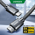Ugreen HDMI 2.1 Cable for Xiaomi Mi Box HDMI Cable Cord 8K/60Hz 4K/120Hz 48Gbps Digital Cables for PS5 PS4 HDMI Splitter 8K HDMI 2.1. 