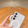 Transparent Magnetic Wireless Charging Jelly Case for Samsung Galaxy A15 A35 A55 A16 A26 A36 A56 A54 M56 A07 A17 A05 A05S A06 A23 A27 A57 A37 A34 A14 Shockproof Clear Cover. 