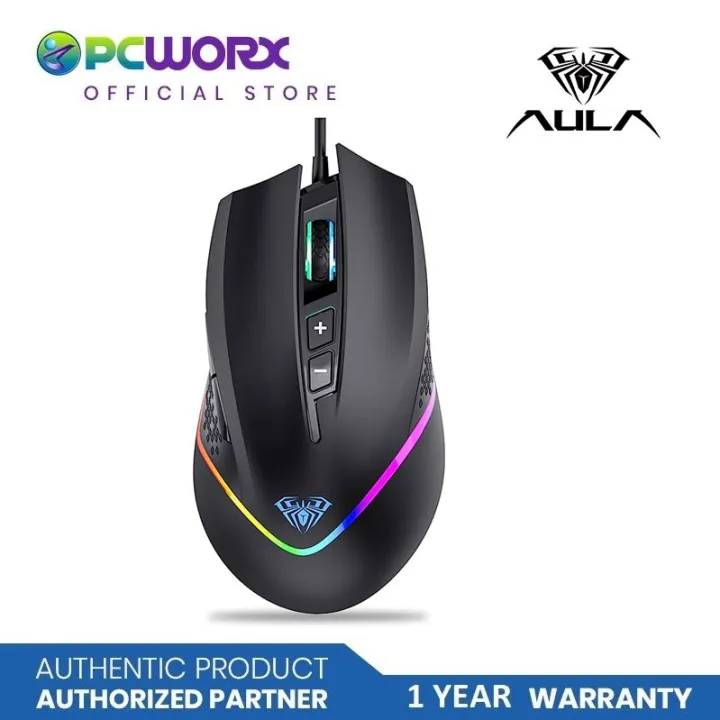 Aula F805 RGB Colorful Lighting - USB Wired Computer Mice LED Light ...