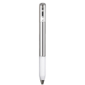 Geometric Metal Crinkle Pen Fidget, Stress Relief Metal Shape Shifting Switchpen, 0.5mm Retractable Gel Pen, Silver. 