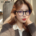 OQ BOGA 3 Colors Unisex Metal Full Rim Fashion Glasses Man Woman Eye Protection Outdoor Decorate Oval Frame Eyewear. 
