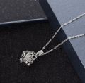 Glow In The Dark Necklace Flower Necklaces for Woman Hollow Water Drop Pendant - 01. 