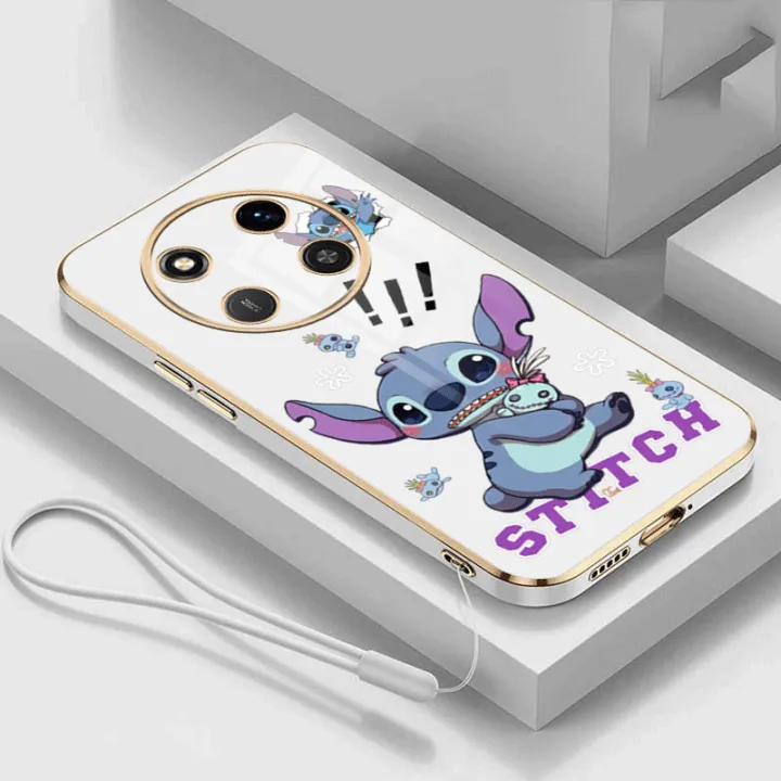 Honor%20X9C%205G%20X9C%20Feared%20Stitch%20Casing%20Soft%20Phone%20Case%20Monster%20Cartoon%20Square%20Edges%20Plating%20Cover%20-%20Image%204