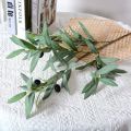 4 Fork Artificial Olive Branch Plastic Elegant Olive Tree 95cm Handmade Simulated Olive Leaf Living Room Desktop. 