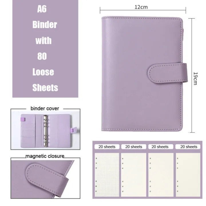 Budget%20Planner%20PU%20Leather%20A6%20Notebook%20Durable%206-hole%20design%20A6%20size%20Budget%20Planner%20Binder%20PU%20Leather%20Zipper%20Closure%206%20Hole%20Binder%20for%20Office%20School%20Personal%20finance%20Budgeting%20Business%20meetings%20-%20Image%203