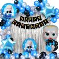 5 Pcs Foil Balloons Boss Baby Birthday Party Decorations. 