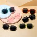 Vintage Fashionable Children's Sunglasses UV Protection Korean Style Baby Shades Square Frame Sun Glasses for Boys and Girls. 