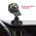 Portable Black Dashboard Compass Self-Adhesive Compact for Hiking Cycling. 