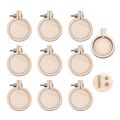 25pcs Round Mini Embroidery Hoops Smooth and Burr-free Surface Wooden Embroidery Hoop 2.5*3cm Cross Stitch Hoops Wooden Color with Stainless Steel Screws and Nuts Small Embroidery Hoop Art Crafts. 